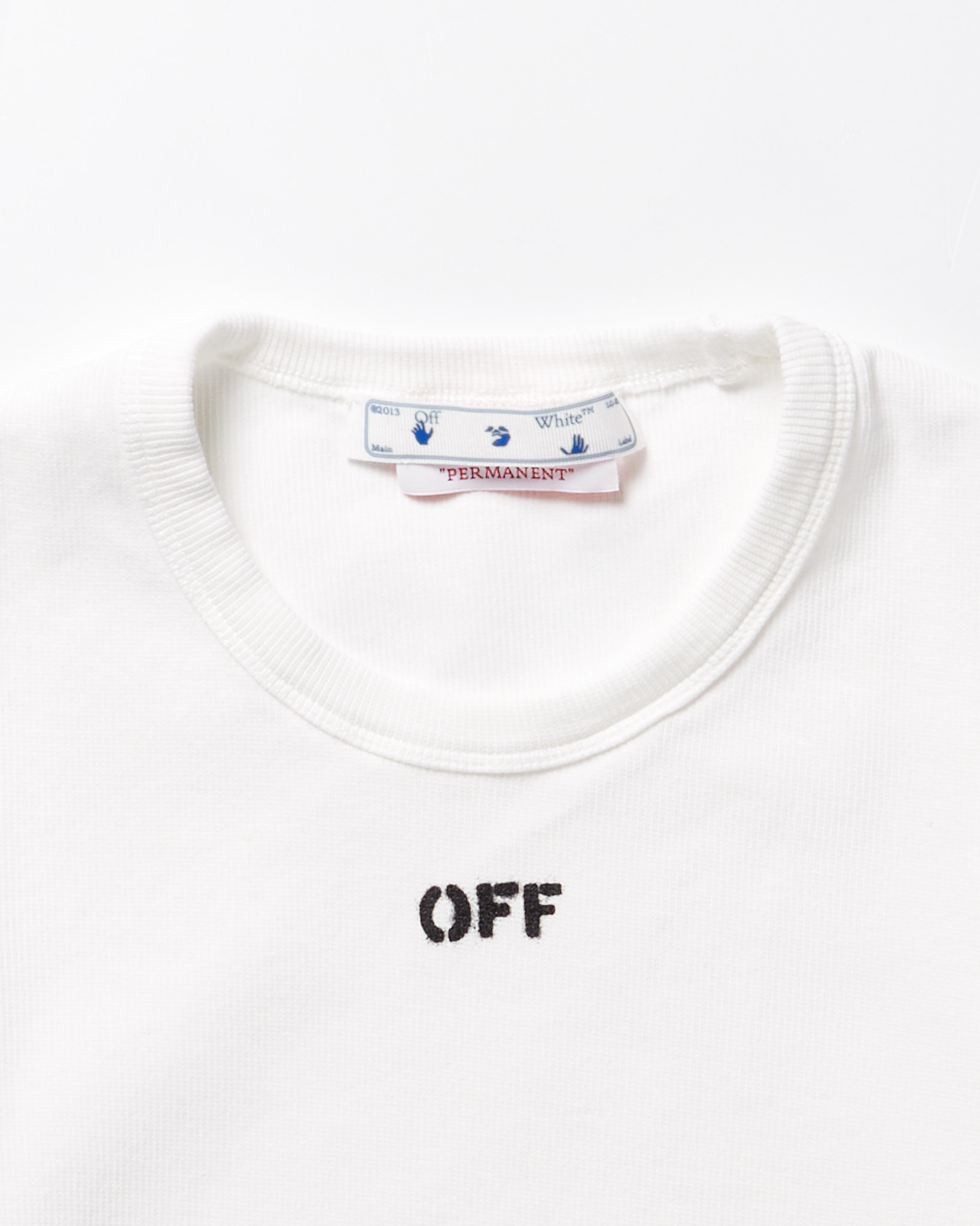 Off Stamp Ribbed Basic tee Off-White Tops T-Shirts White