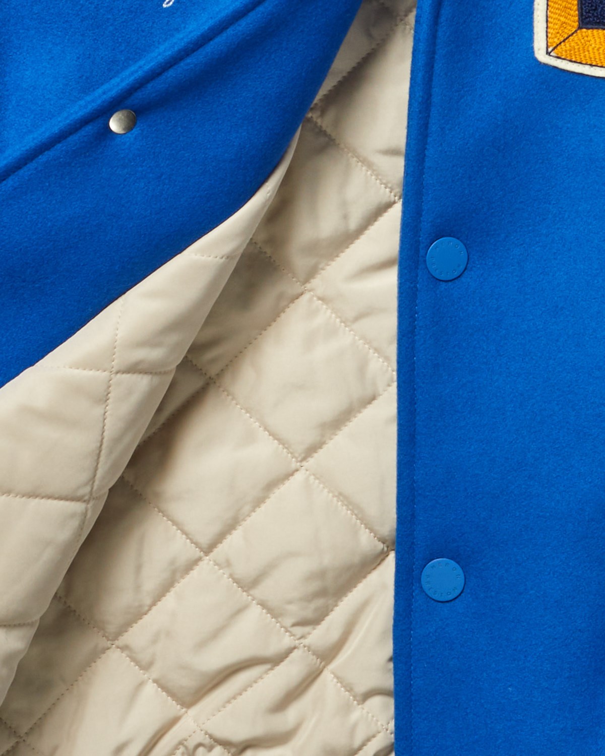 Heron Preston Heron Patches Varsity Jacket - Blue Yellow – Philip