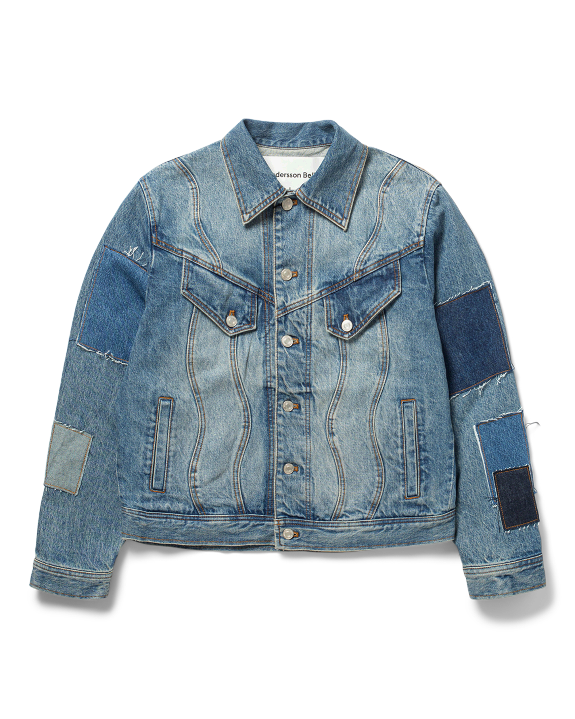 N Patchwork Denim Jacket Andersson Bell Outerwear Denim Jackets Blue