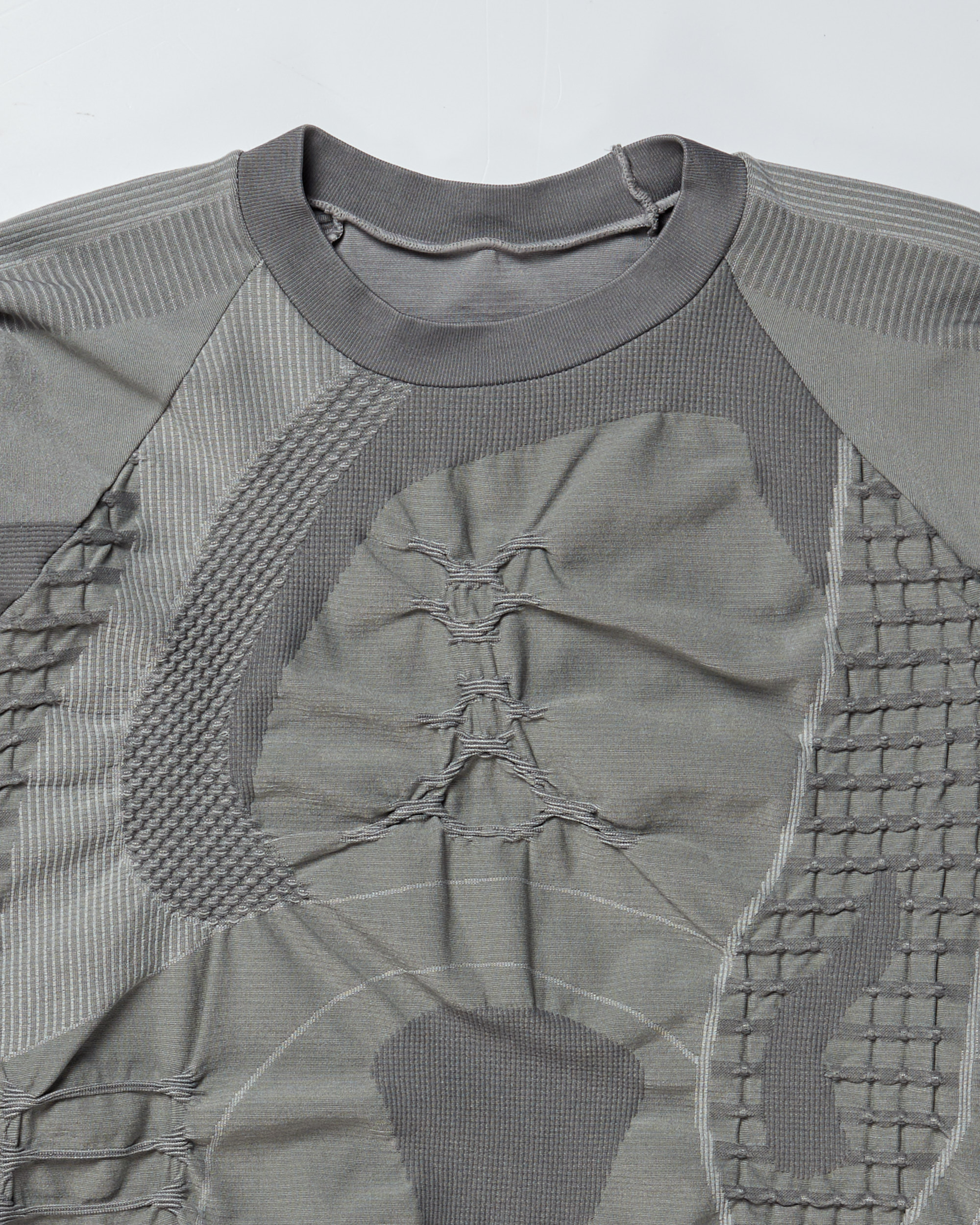 Oversized 3D Knit ROA Tops Knitwear Grey