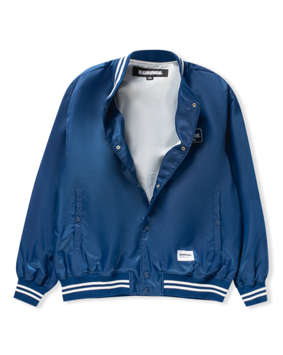 Logo Baseball Jacket Neighborhood Outerwear Bomber Jackets Blue