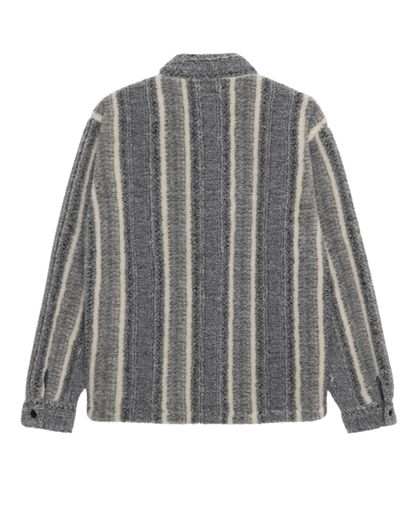 Stripe Sherpa Shirt $140 Stüssy Tops Shirts Grey