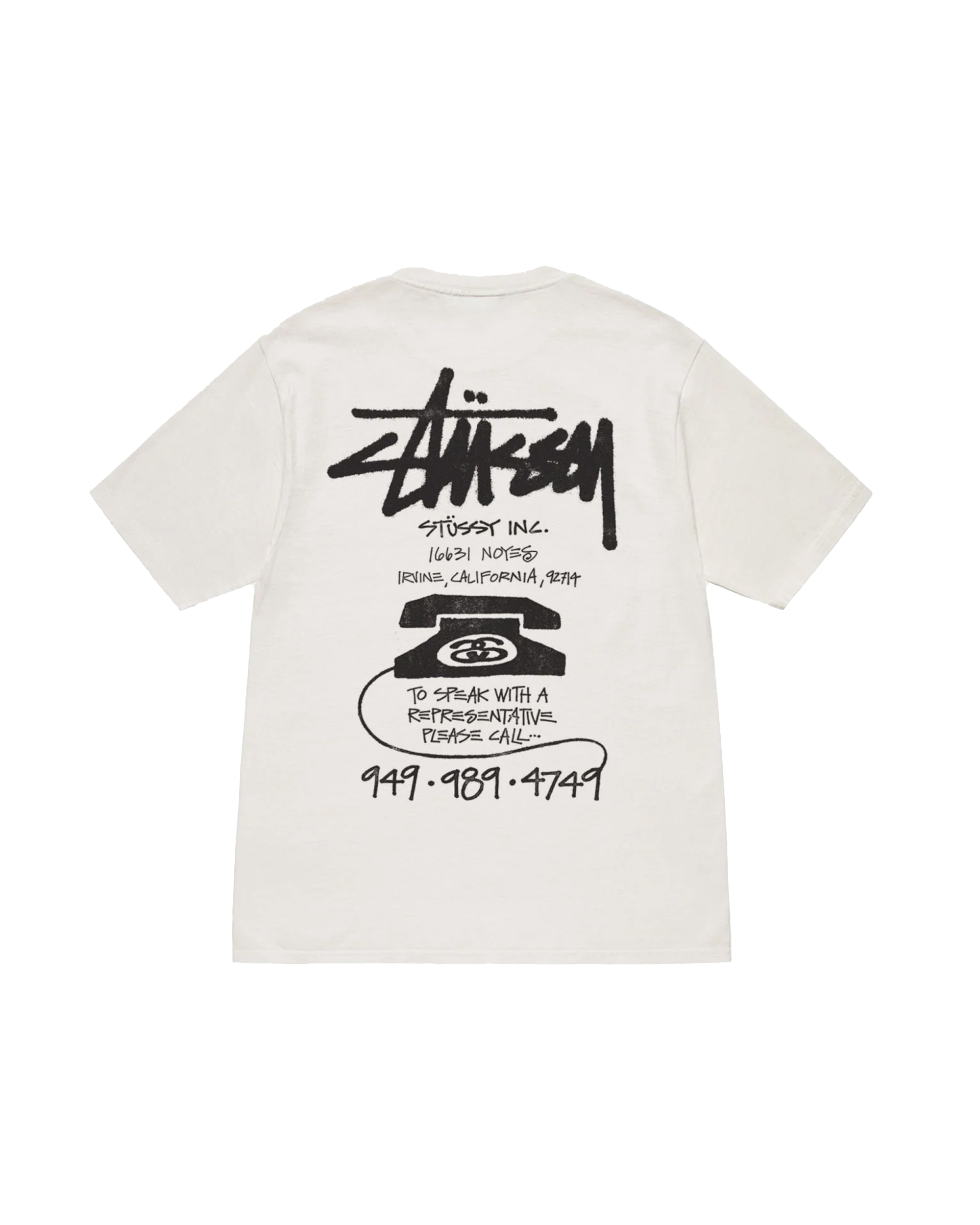Old Phone Pig. Dyed Tee Stussy Tops T-Shirts White