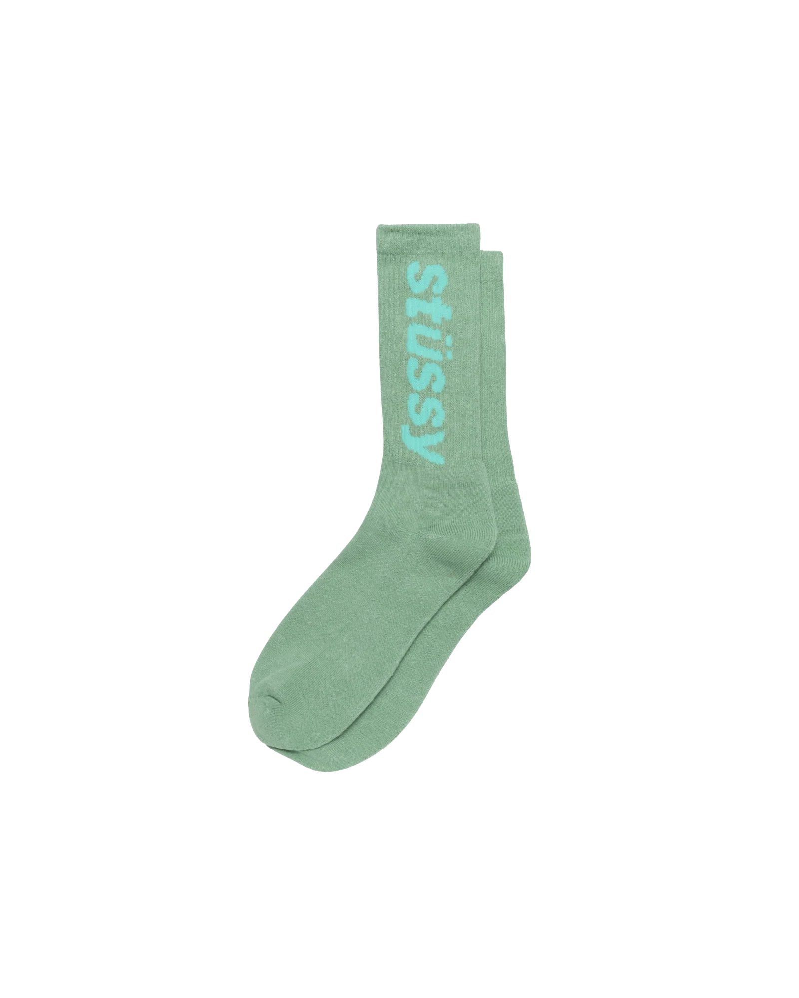 Helvetica Crew Sock Stüssy Footwear Socks Green