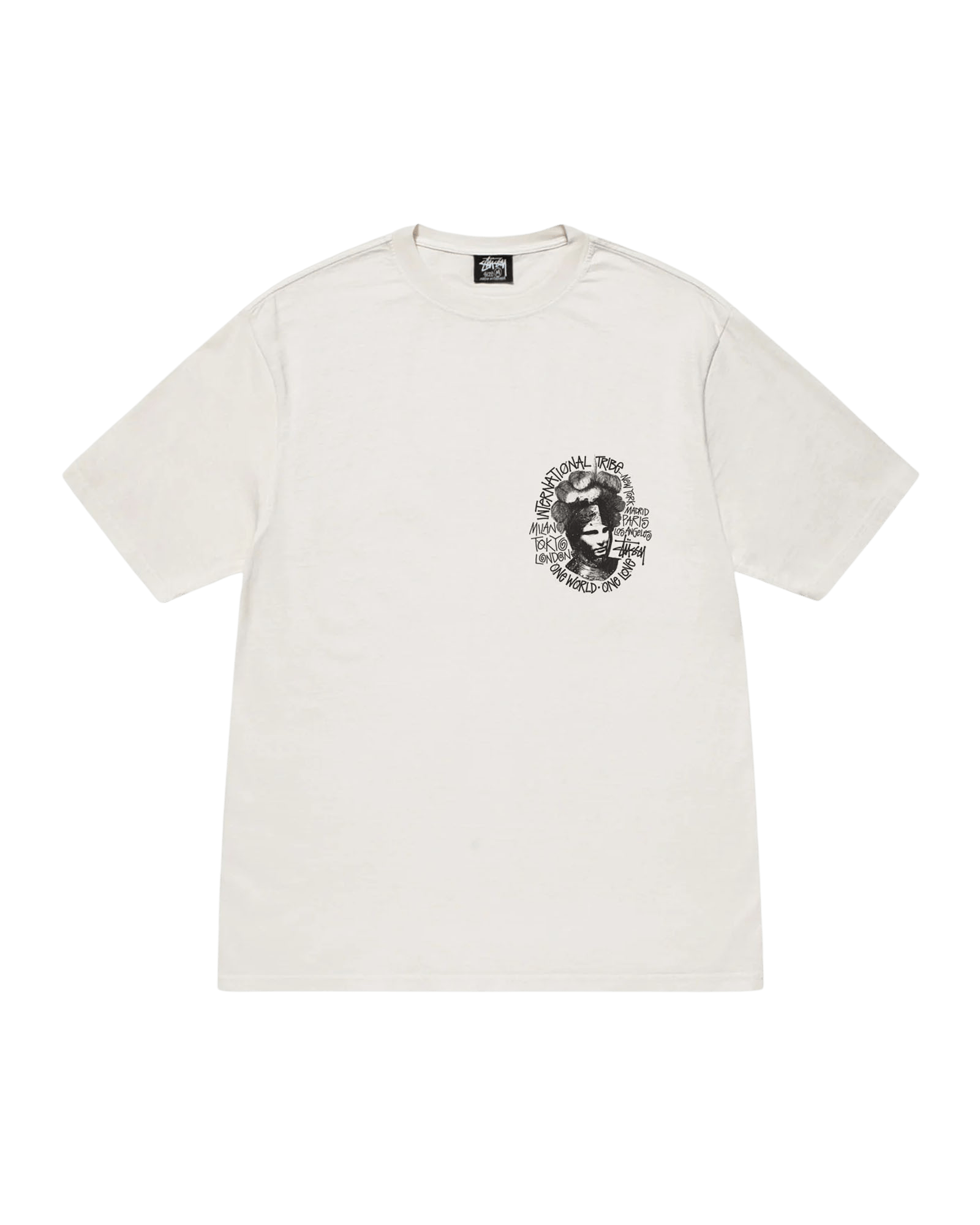 stussy universe tee pigment dyed white L - トップス