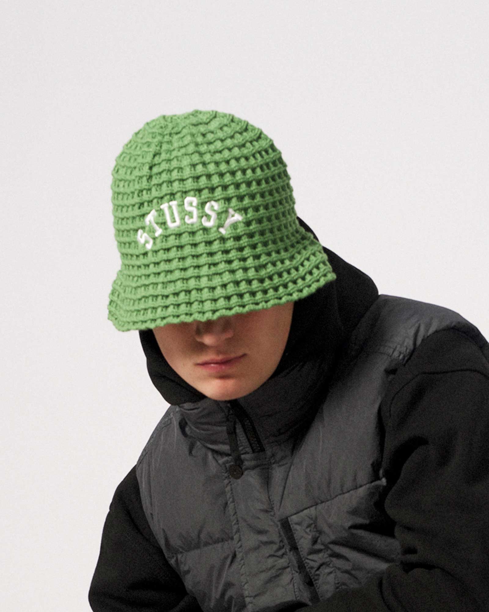 Waffle Knit Bucket Hat $79 Stüssy Headwear Hats Green
