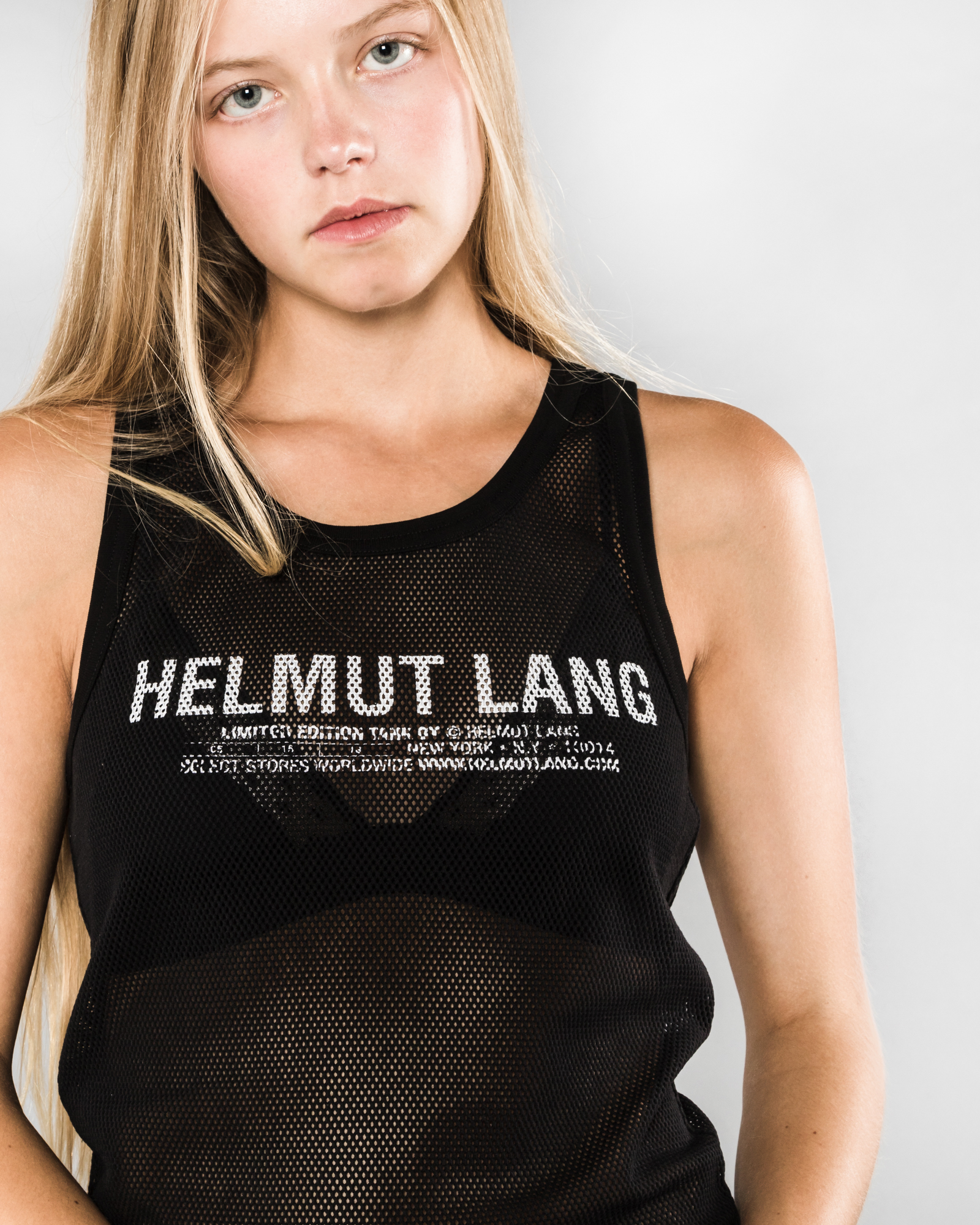 Helmut Lang - Black top with logo N06HW510 - buy with Greece