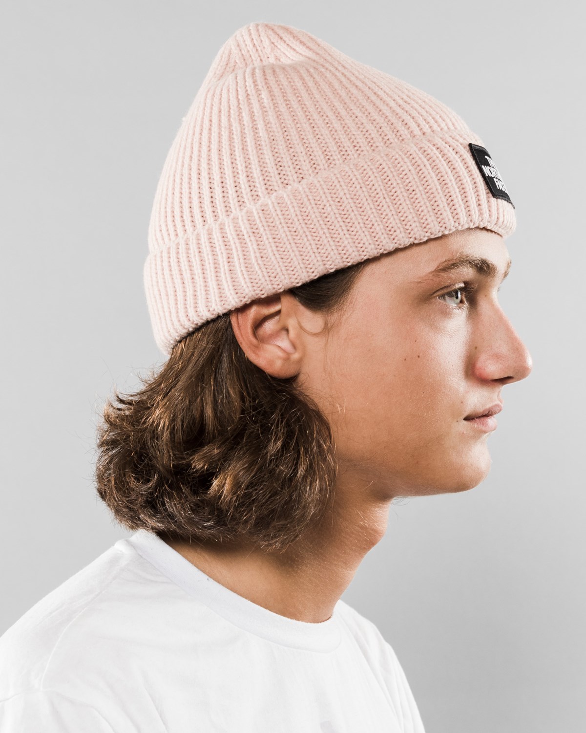 north face misty rose beanie