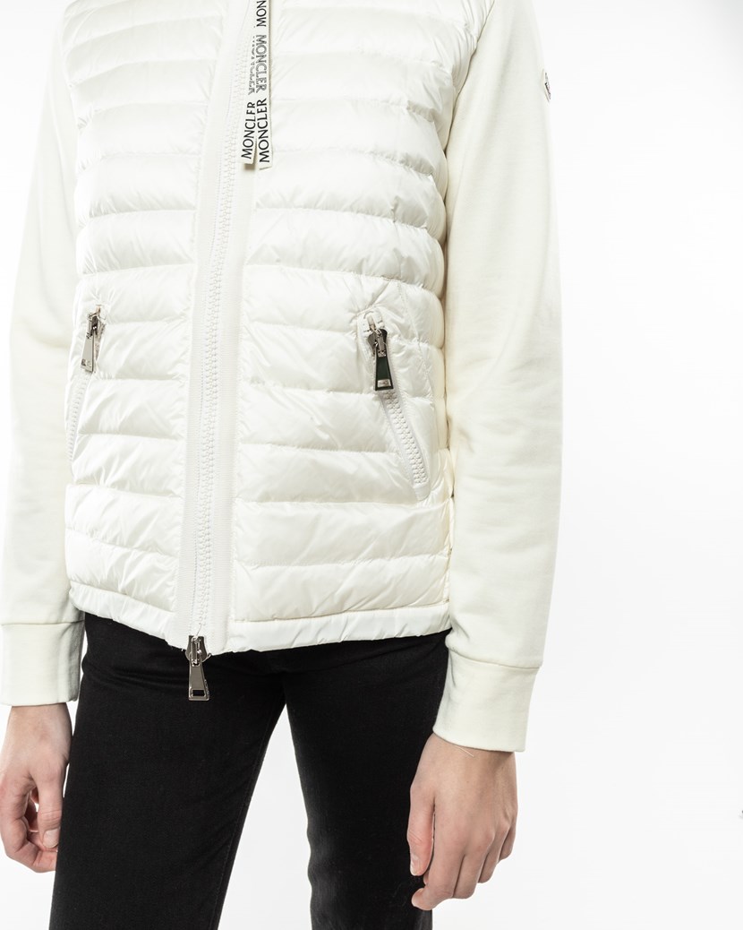 Maglia Cardigan Moncler Outerwear Jackets White