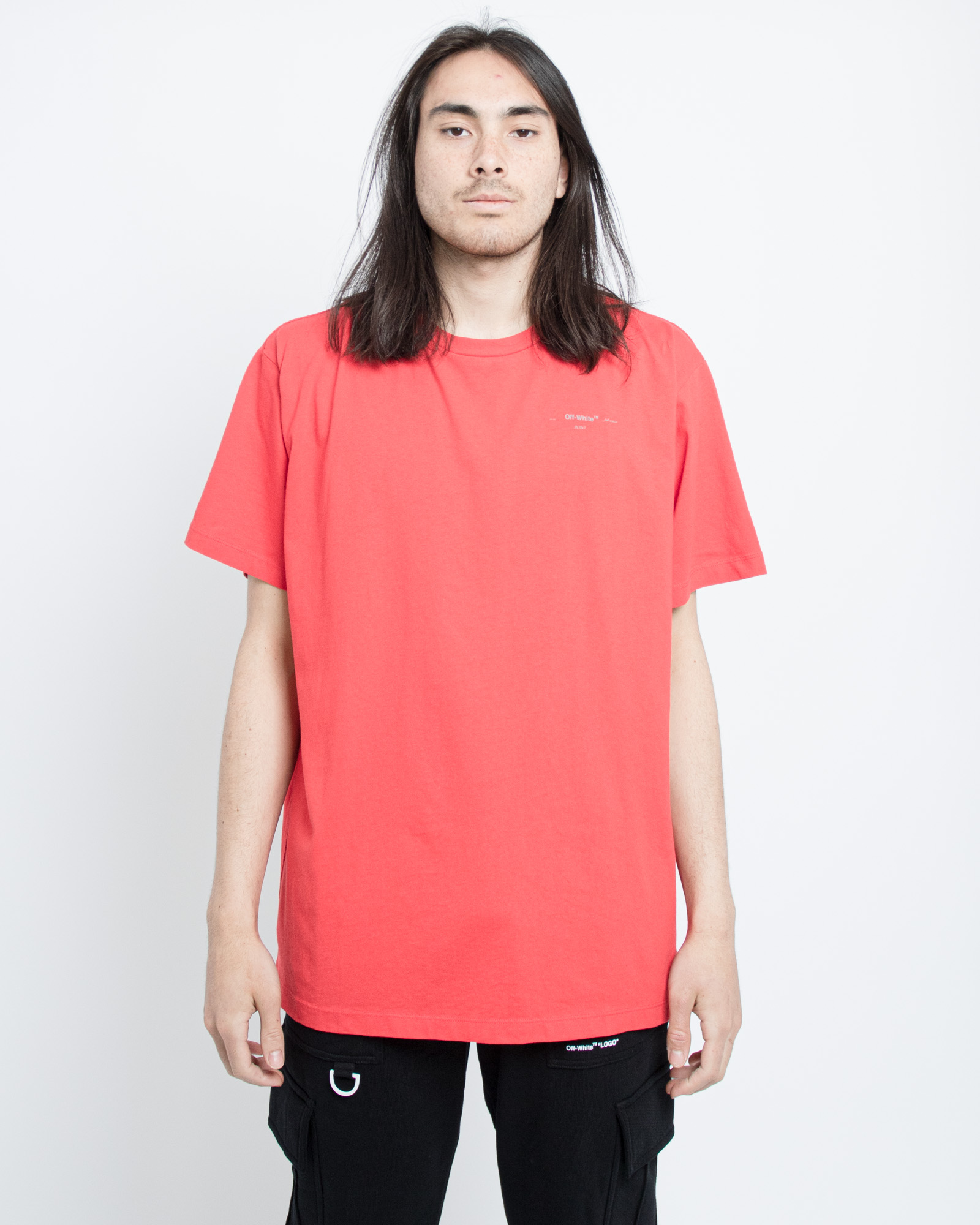 Unfinished S/S Over T-Shirt Off-White Tops T-Shirts Red