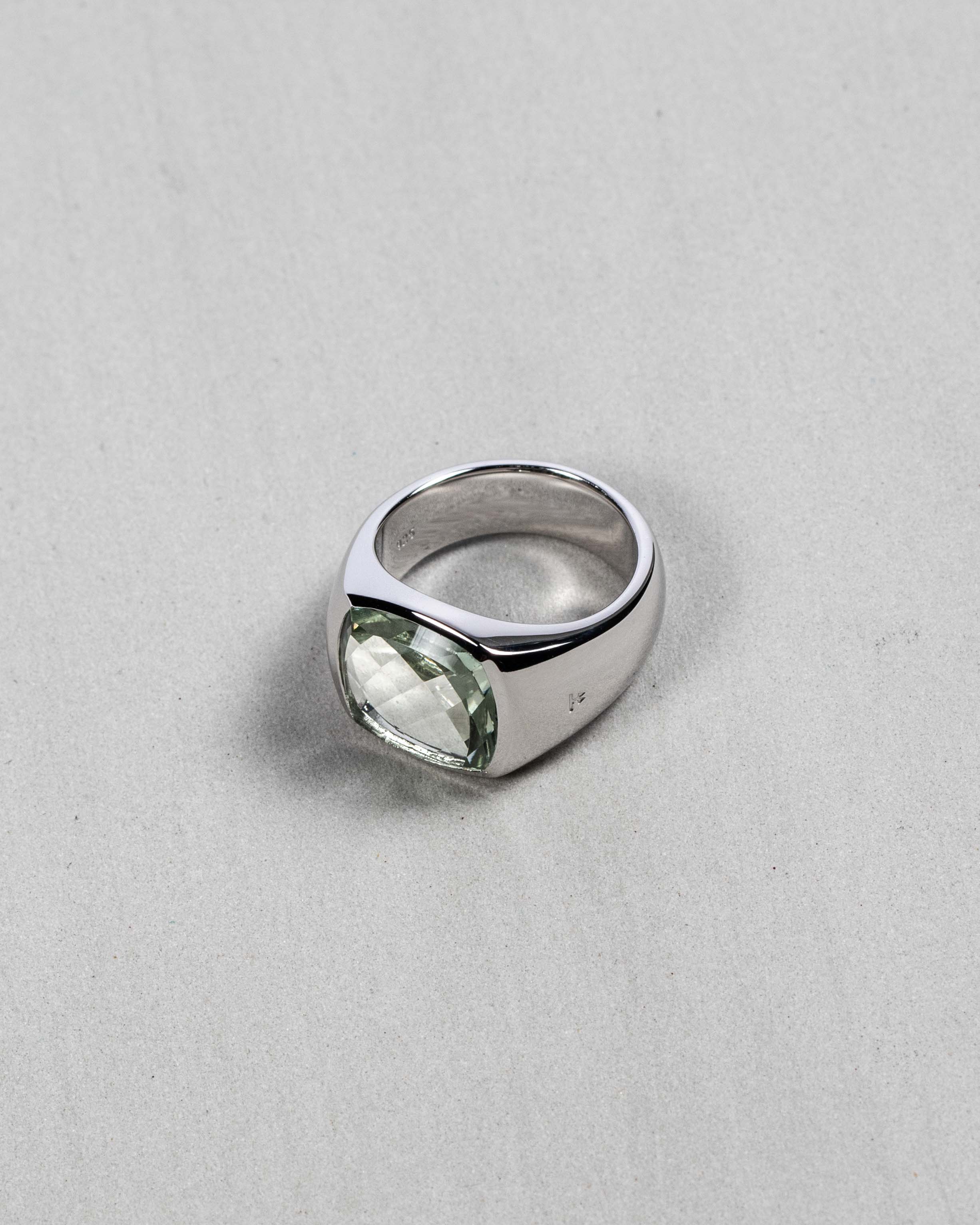 Shelby Ring Green Quartz Tom Wood Jewelry Rings Silver