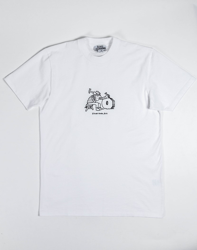 Rough T-Shirt x JJJJound A.P.C. Tops T-Shirts White