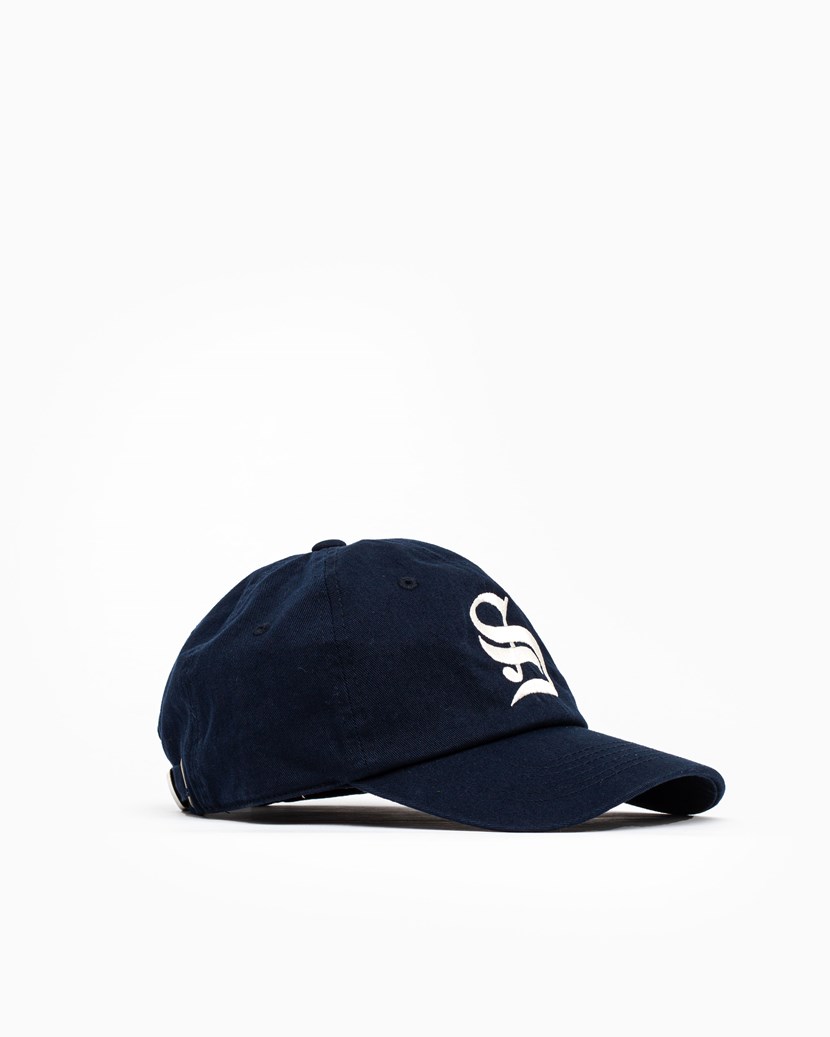Old English S Hat Sporty & Rich Headwear Caps Blue
