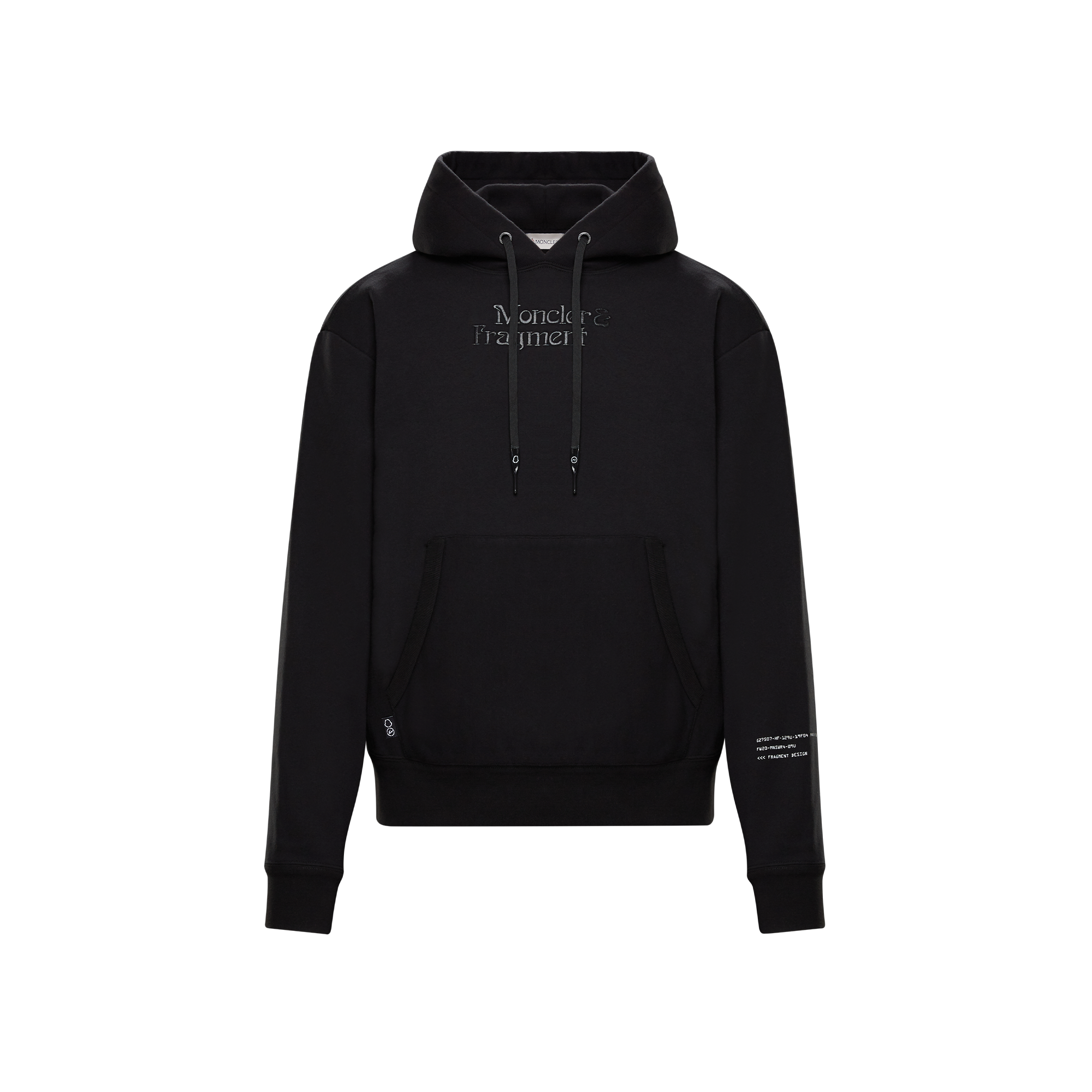 Embroidered Moncler x Fragment Hoodie Moncler Tops Sweats & Hoodies Black