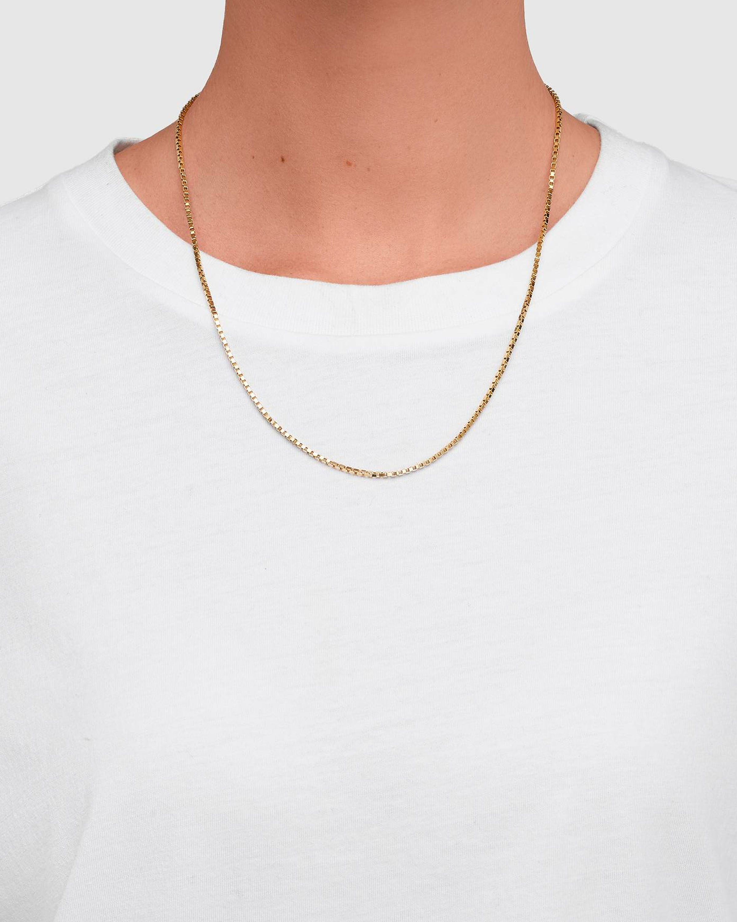 Square Chain Gold Tom Wood Jewelry Necklaces Gold