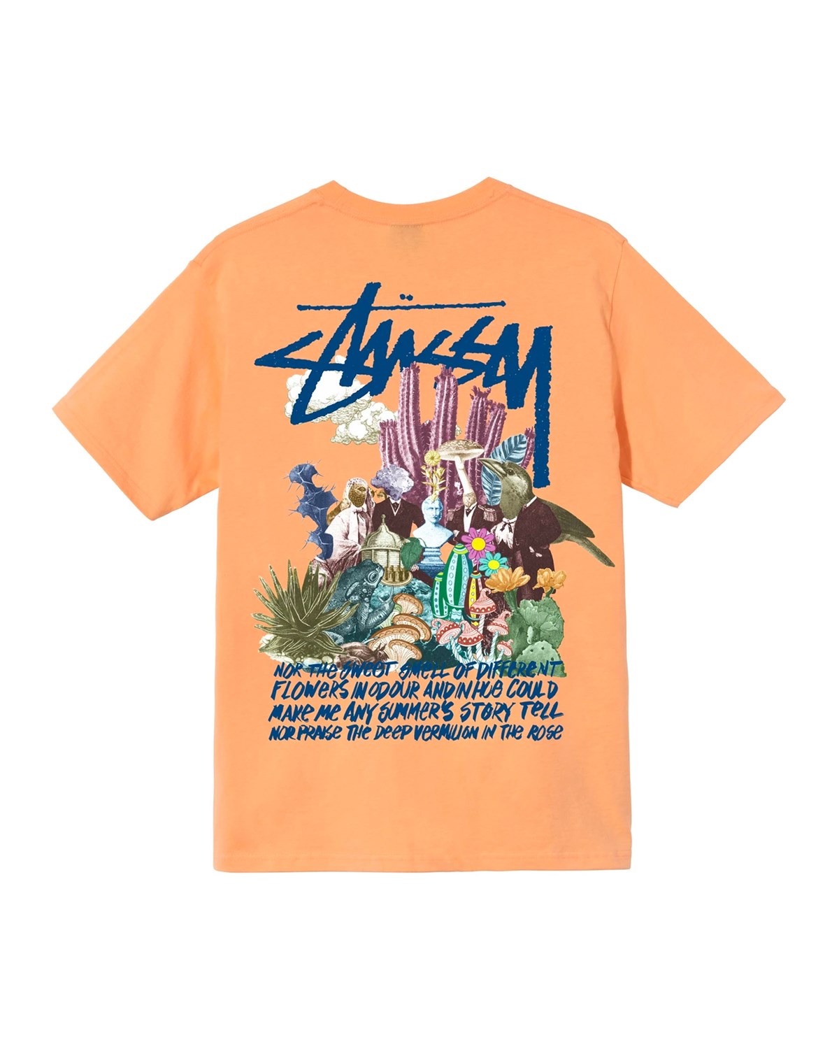 Psychedelic Tee Stüssy Tops T-Shirts Orange