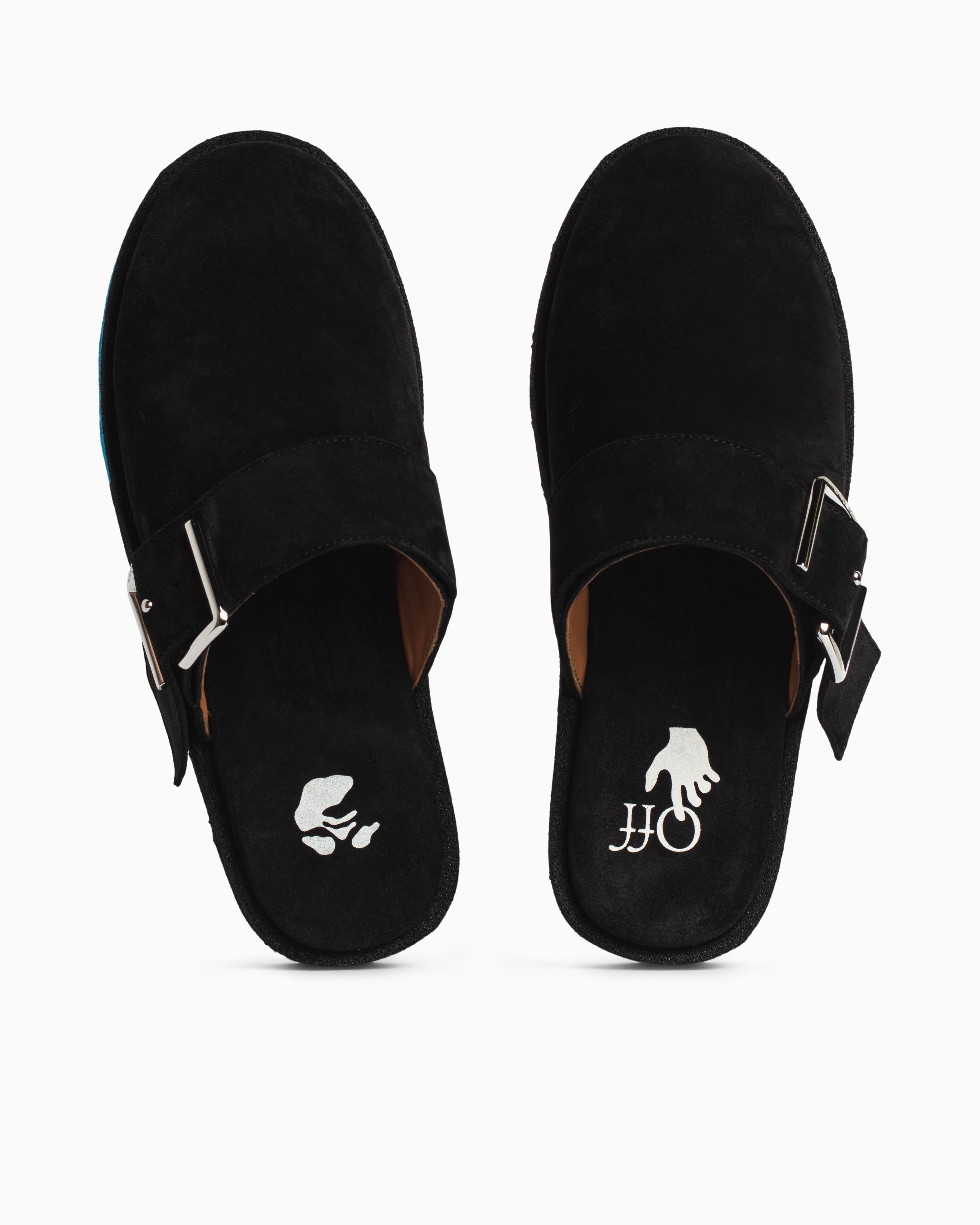 Comfort Leather Slipper Off-White Footwear Sandales Black