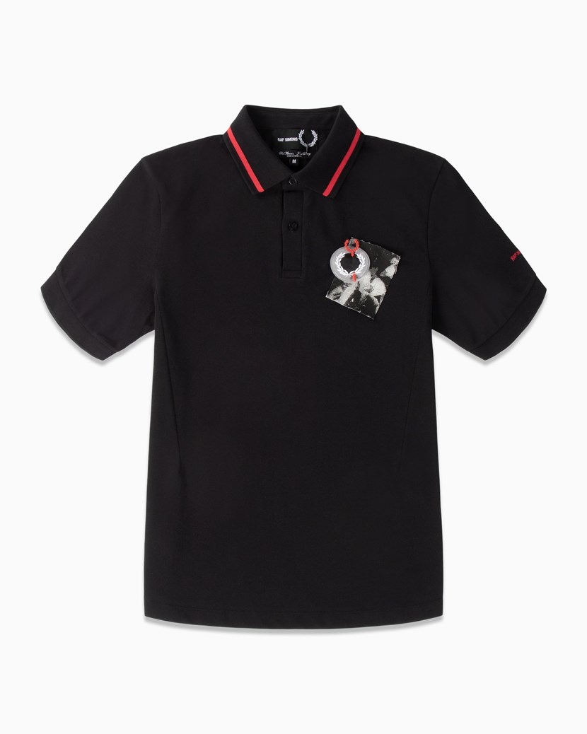 Chest Patch Tipped Polo Fred Perry x Raf Simons Tops T-Shirts Black