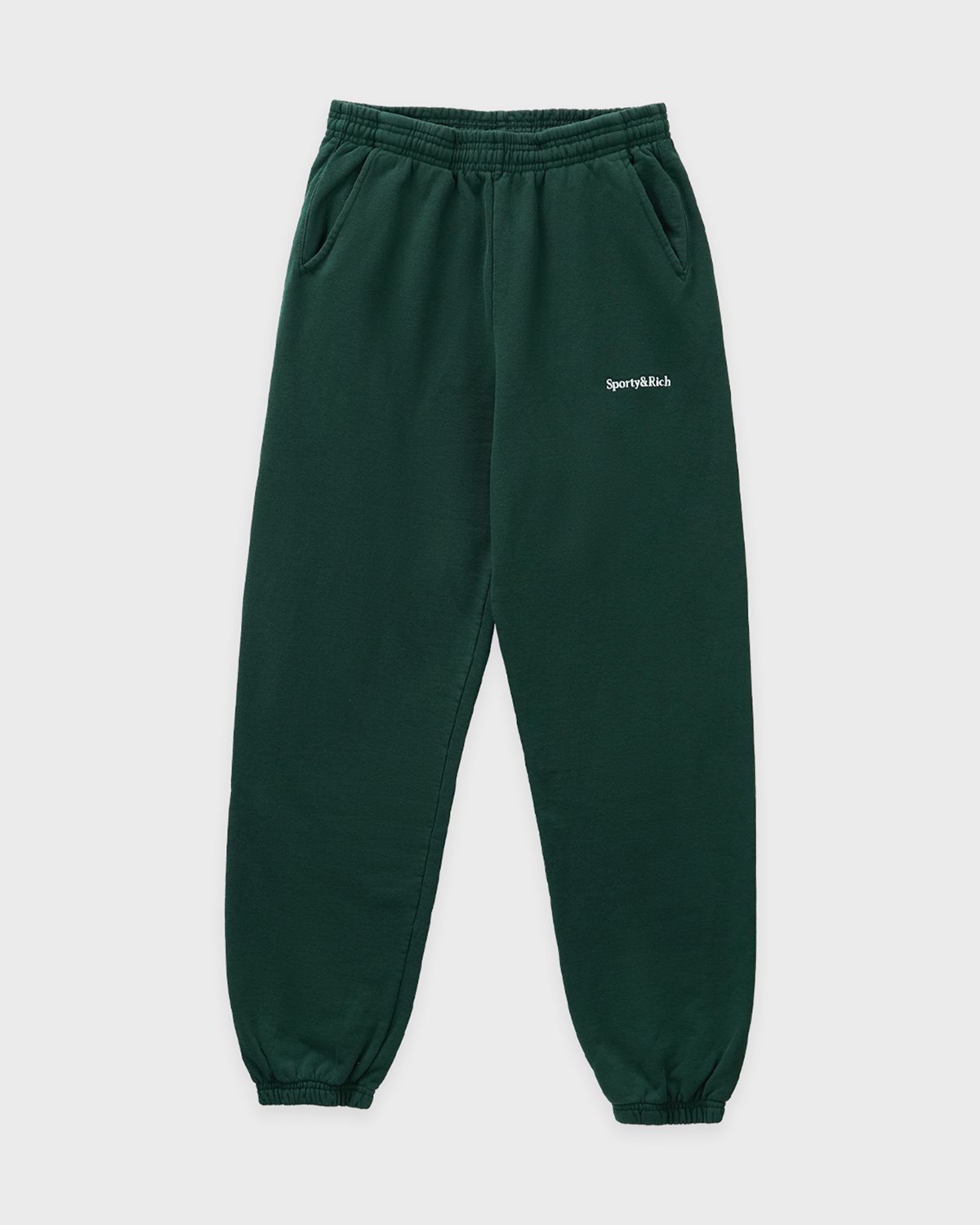 Serif Embroidered Sweatpant $134 Sporty & Rich Bottoms Sweat Pants