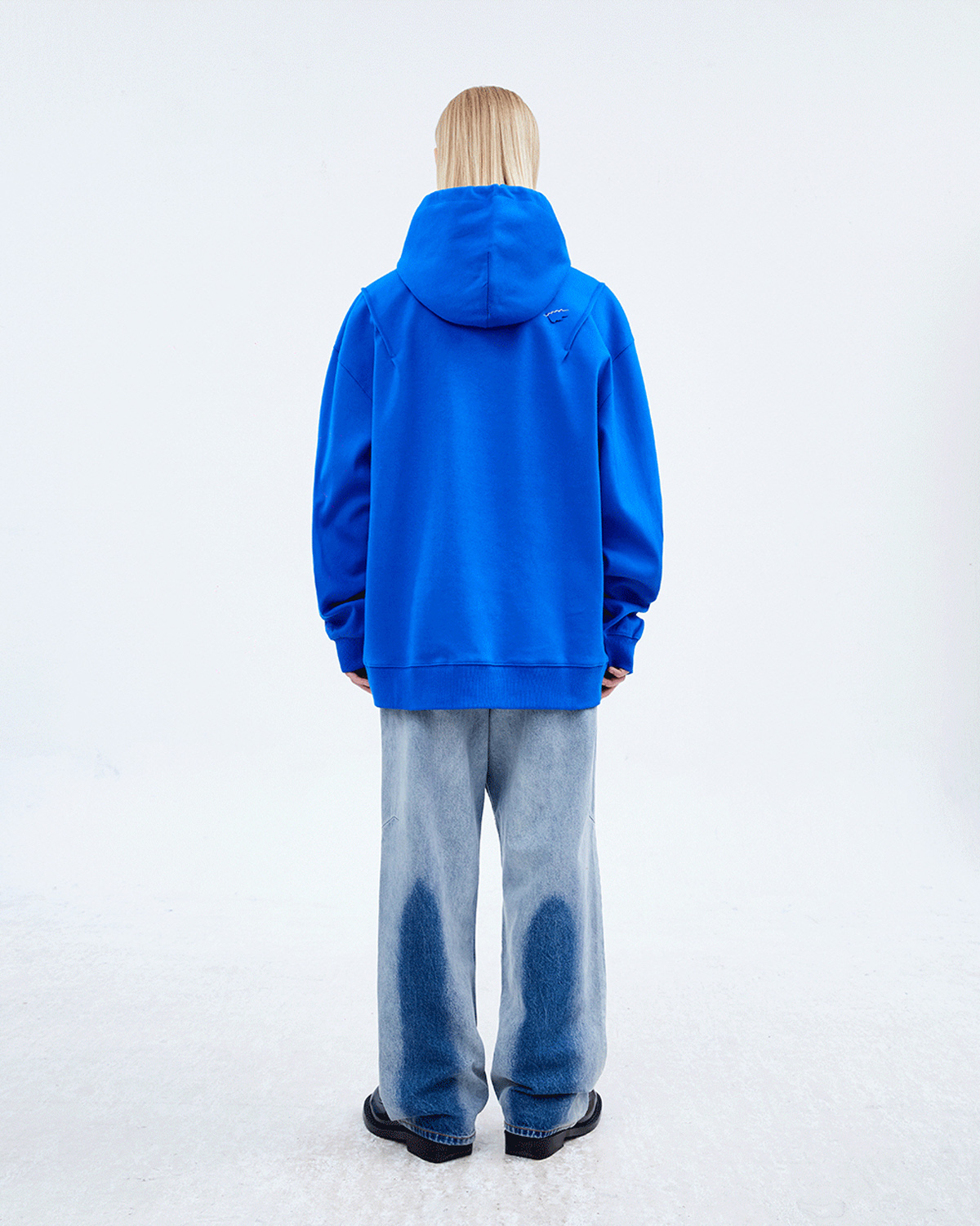 ADER error Crumple hoodie Turquoise A1袖丈61cm