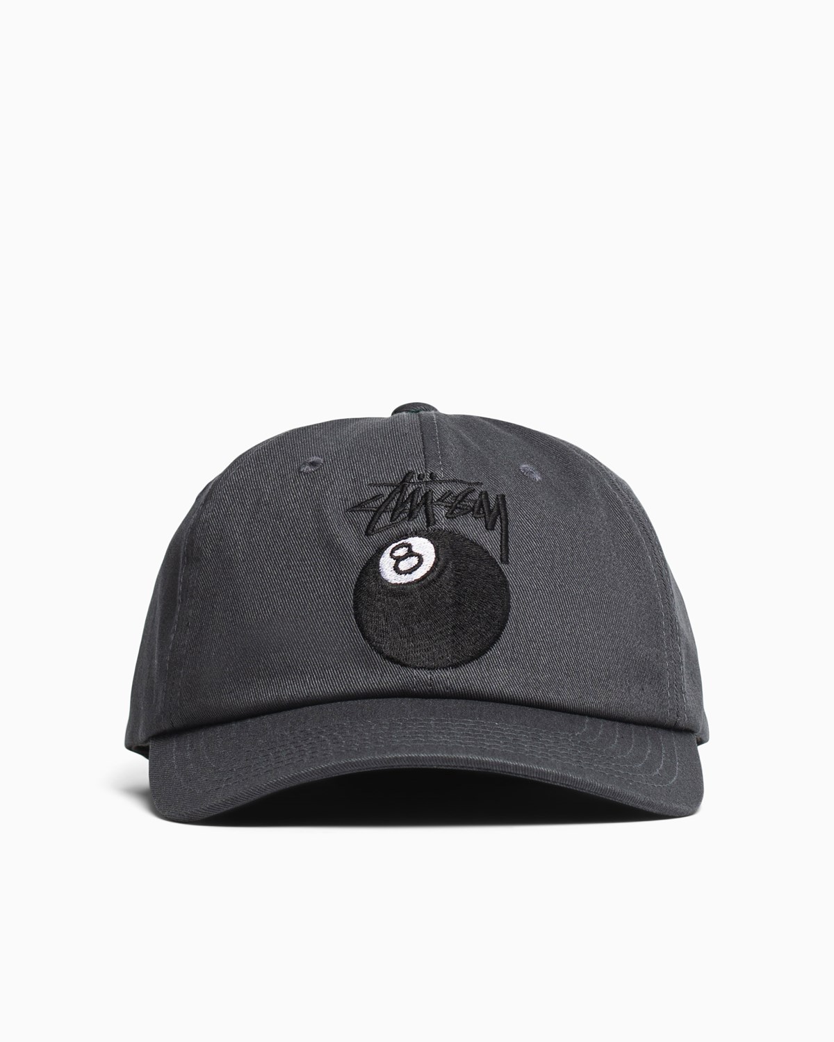 Stock 8 Ball Low Pro Cap Stüssy Headwear Caps Grey