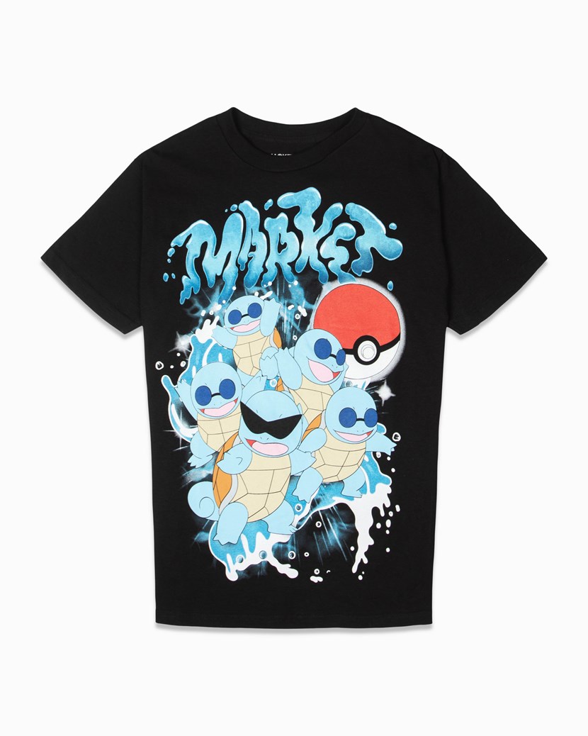 Squirtle Squad T-shirt Market Tops T-Shirts Black