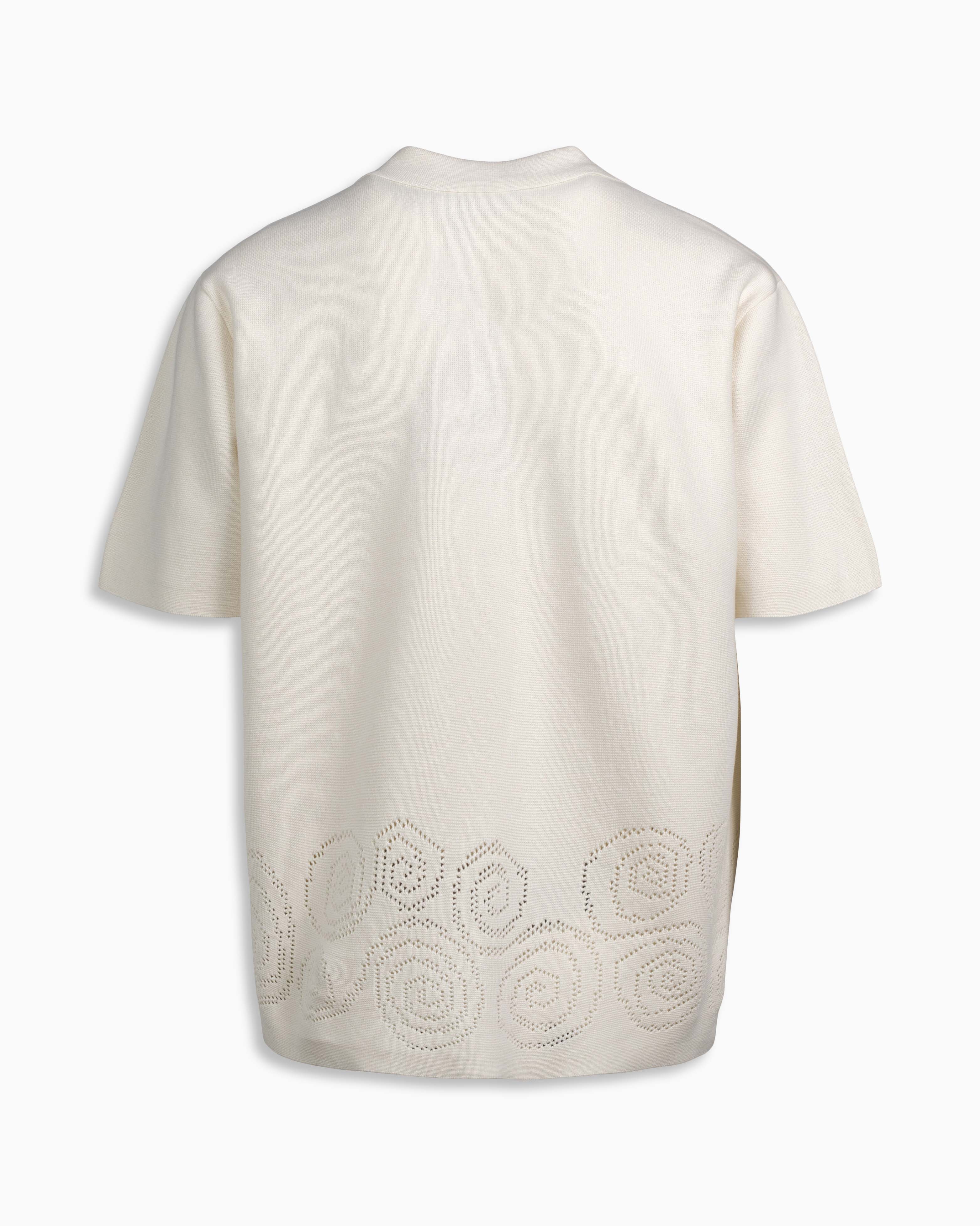 Perforated Swirl Knit Shirt Stüssy Tops Shirts White