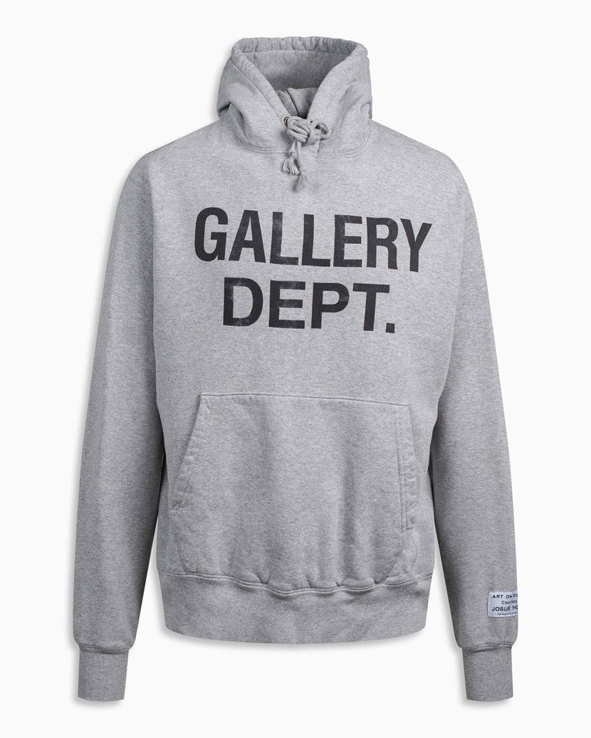 Gallery Dept Center Logo Hoodie GALLERY DEPT. Tops Sweats & Hoodies Grey
