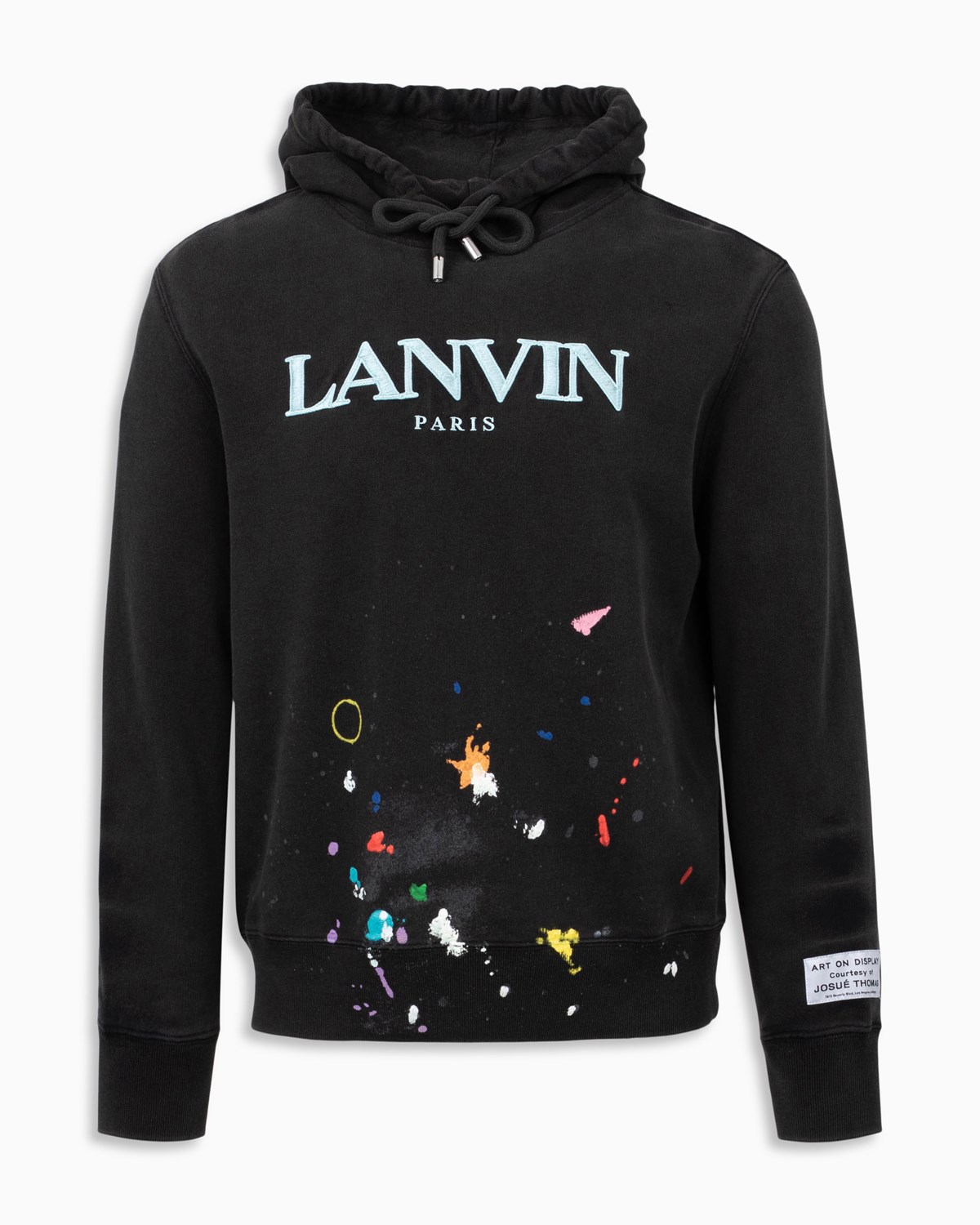 Lanvin Paris Embroidered Hoodie Lanvin Tops Sweats & Hoodies Black