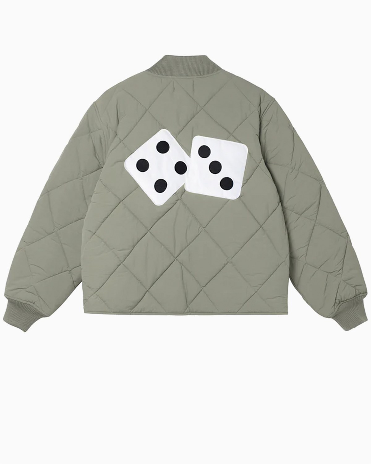 Dice Quilted Liner Jacket Stussy Outerwear Fleece Jackets Green