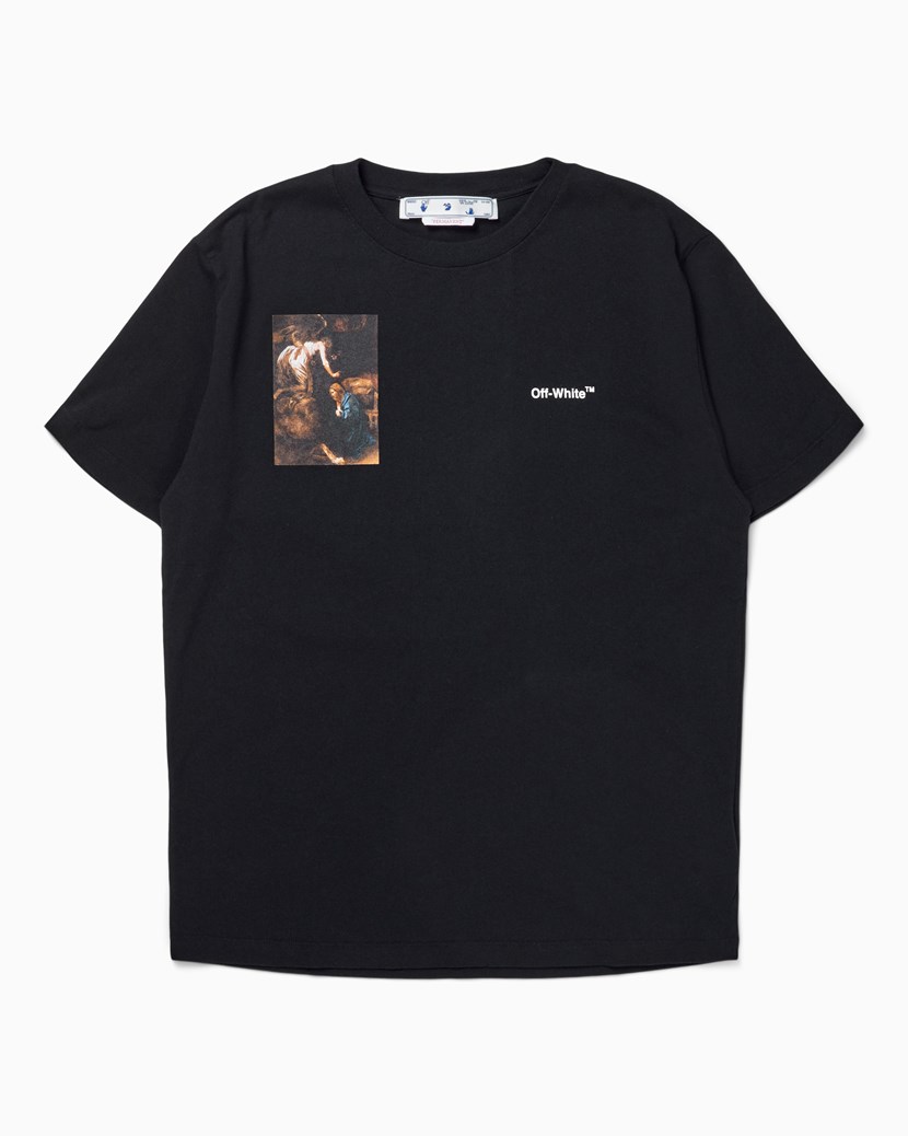 Caravag Lute Slim S/S Tee Off-White Tops T-Shirts Black