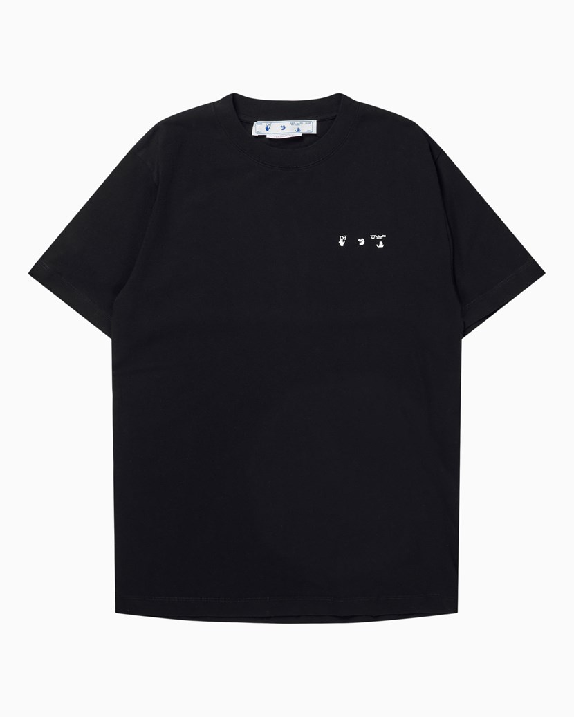Caravag Paint Slim S/S Tee Off-White Tops T-Shirts Black